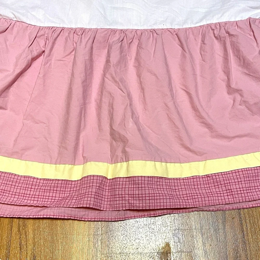 Kids Line Pink Butterfly Snail Cottage Core Nursery Bedding Quilt‎ Diaper Skirt